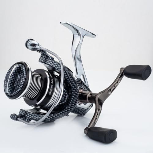 Advokingtap Metall-Angelrollengriff, Doppelkopf mit Gummigriff, Ersatzteil für die meisten Rollen, 117 × 90 mm (schwarz) von Advokingtap