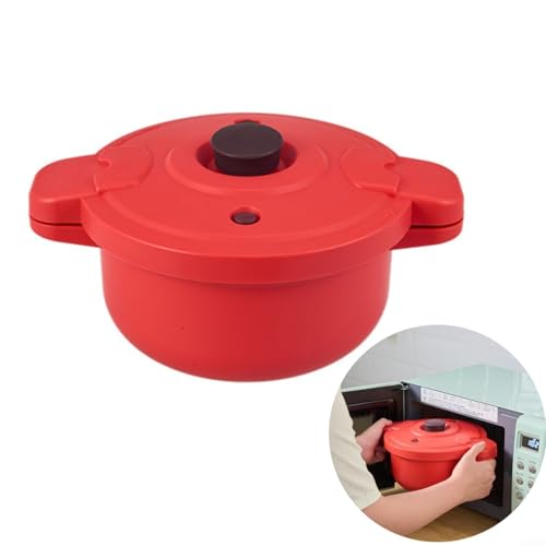Advokingtap Mikrowellen-Schnellkochtopf für schnelles Kochen, Multifunktions-Dampfgarer und Reis- oder Nudelmacher, kompaktes Design, gesundes Kochen von Advokingtap