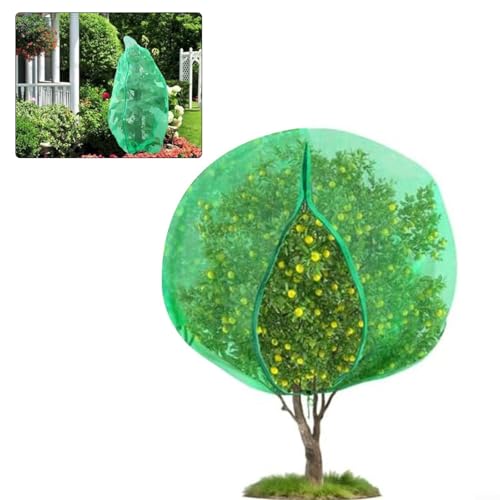 Advokingtap Pflanzenschutz-Netzbeutel mit Reißverschluss, Kordelzug, feines Netz, Gartenabdeckung für Obstbäume, Heidelbeersträucher (3 x 3 m) von Advokingtap
