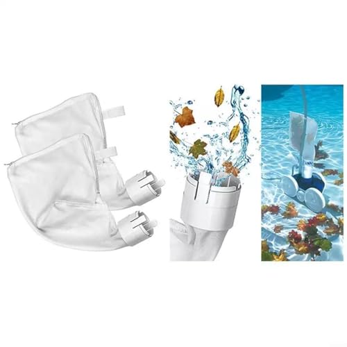 Advokingtap Pool-Filterbeutel für Polaris 360 380 Poolreiniger mit Reißverschluss, Ersatz-Filterbeutel, einfach zu installieren, 2 Stück von Advokingtap
