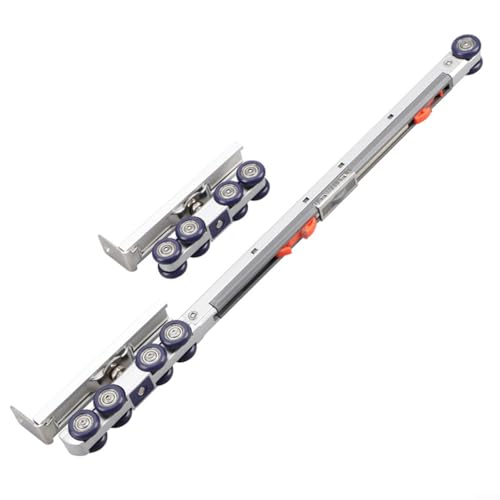 Advokingtap Robuste Hängeschienenräder mit leisem Betrieb, Puffersystem, hohe Tragfähigkeit, für Schiebetür-Hardware (80 kg) von Advokingtap