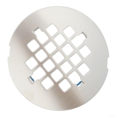 Advokingtap Runde Abflussabdeckung aus Edelstahl, Haarfänger für Badezimmer, Dusche, Bodenablauf, Anti-Verstopfungs-Filter, Netzsieb, einfache Installation, 108 x 108 mm (Silber) von Advokingtap