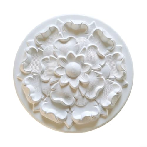Advokingtap Runde Deckenlampe aus Polyurethan, moderne dekorative Scheibe, passend für Innen- und Feuchtraum, Wand oder Decke (24 cm) von Advokingtap