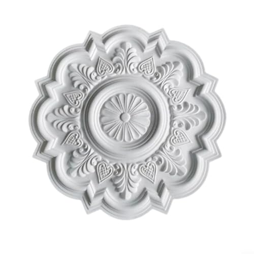 Advokingtap Runde Deckenlampe aus Polyurethan, moderne dekorative Scheibe, passend für Innen- und Feuchtraum, Wand oder Decke (48 cm) von Advokingtap
