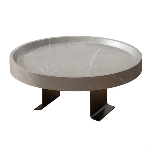 Advokingtap Sofa-Armlehnentablett aus Holz, rundes Couch-Schutztablett, Sofatablett & Organizer für Getränke, Snacks, Zeitschriften, Fernbedienung (grau) von Advokingtap