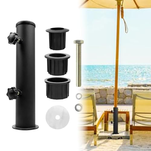 Advokingtap Sonnenschirmständer für den Außenbereich, mit 3 PVC-Rohrhülsen, Schirmstützrohr, Schraubstangenhalter für Garten, Terrasse Advokingtap Sonnenschirmständer für den Außenbereich, mit 3 PVC-Rohrhülsen, Schirmstützrohr, Schraubstangenhalter für Garten, Terrasse von Advokingtap