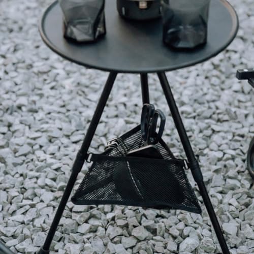 Advokingtap Stabiler tragbarer Tisch für Camping mit höhenverstellbarem Mechanismus und einfachem Transport (schwarze Netze) von Advokingtap