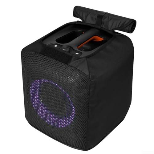 Advokingtap Staubschutz für JBL PartyBox-Encore Essential, 600D Nylon-Schutzhülle, Outdoor-Reisetasche, wasserdichte tragbare Lautsprecher-Tragetasche, 27 x 27 x 33 cm, Schwarz von Advokingtap