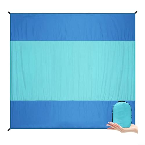 Advokingtap Stranddecke für 1–3 Personen, extra groß, 210 x 200 cm, wasserabweisend, sanddicht, Picknickdecke für Camping, Wandern, Picknick (B) von Advokingtap