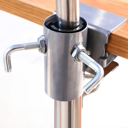 Advokingtap Verstellbarer Schirmhalter Klemmhalterung Outdoor Terrasse Balkon Deck Geländer Halterung Ständer von Advokingtap