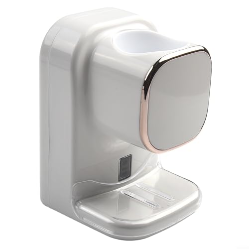 Advokingtap Zahnbürstenhalter Zahnpastaspender Quetscher Wandmontage für Badezimmer, einfache Reinigung (weiß) von Advokingtap