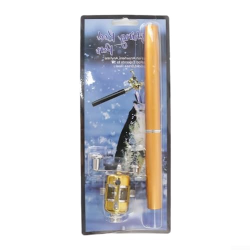 Angelrute aus Fiberglas mit Rolle mit 5 11 Geschwindigkeitsverhältnissen für ausgewogenes Werfen und Schnurmanagement (Gold) von Advokingtap