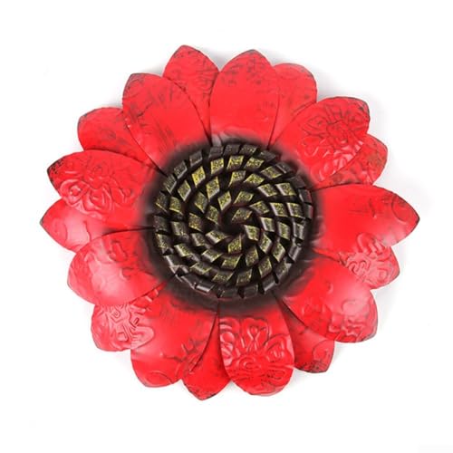 Artistic Iron Wall Hanging Beautiful Sunflower Design for Home Interiors (red) von Advokingtap