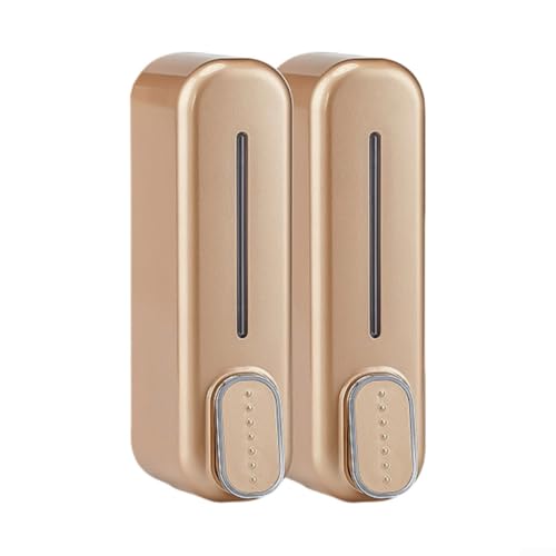 Badewannenspender zur Wandmontage, inklusive 2 Pumpflaschen für Shampoo, Duschgel und Conditioner, einfache Installation (Gold) von Advokingtap
