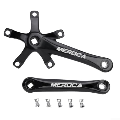 CNC gefrästes Fahrradkurbel-Set 170 mm, 130 mm für BCD, entworfen für Mountainbiking-Leistung und Zuverlässigkeit (schwarz) von Advokingtap