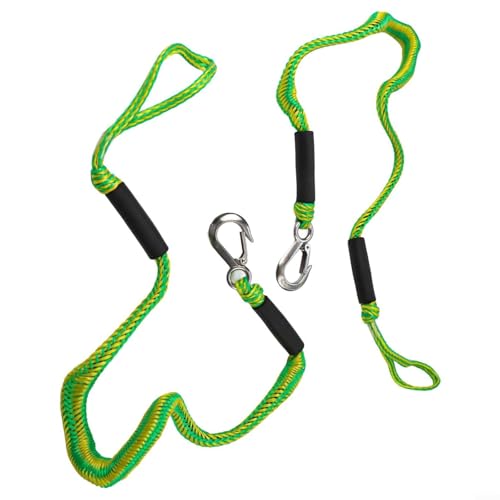 Dehnbare Bungee-Dockleine mit verbessertem Edelstahlverschluss und schützender Schaumstoffabdeckung, elastisches Festmacherseil für Kajak, Boot und Marine-Anwendungen (grün) von Advokingtap