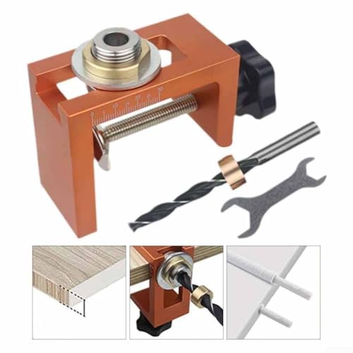 Dübelvorrichtungs-Set für Schrankmontage und DIY-Projekte mit einstellbarer Bohrtiefe (6 mm) von Advokingtap