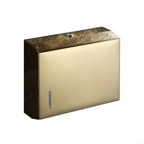 Edelstahl montierte Badezimmer Taschentuchbox mit Schublade, wasserdicht und stark belastbar, für Zuhause und Hotel WC Gebrauch (Gold) von Advokingtap