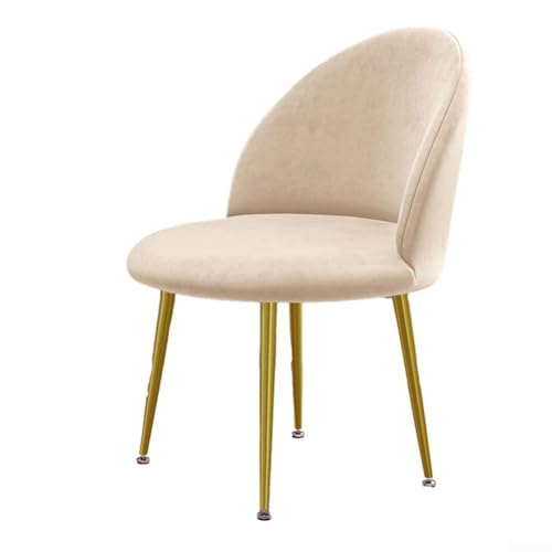 Elastischer Silberfuchs-Samtstuhlbezug, Entenschnabel-Design für Esszimmerstühle, weich und bequem, maschinenwaschbar und schmutzabweisend (Beige Grau) von Advokingtap