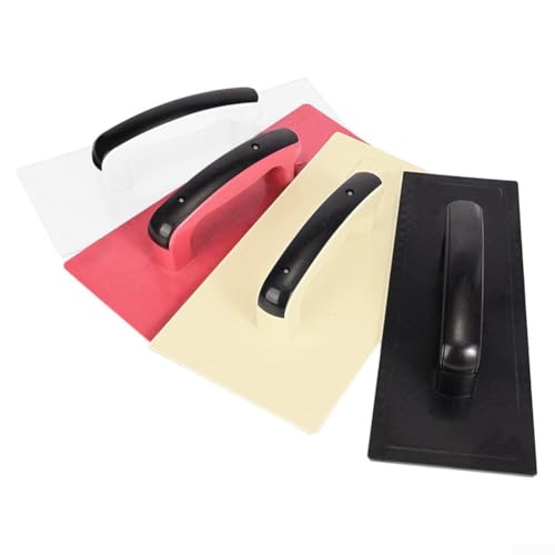 Ergonomisches Trockenbau-Glättungswerkzeug mit Kunststoffklinge und Kellenbürste für professionelle Wandbearbeitung und Spachtelarbeiten (schwarz-M) von Advokingtap