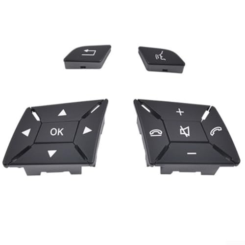 Für Mercedes Multifunktionslenkradknopf Ersatz für C Klasse W204 2011 2014, E Klasse W207 2011 2016 mit PC ABS GF10 Konstruktion (Schwarz) von Advokingtap