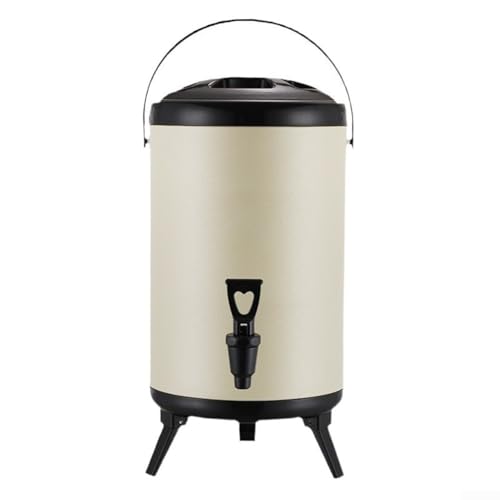 Isolierter Getränkeeimer für Camping, ideal zum Halten von Getränken bei optimaler Temperatur (10 l, beige) von Advokingtap