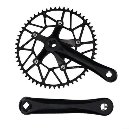 Klappbare Fahrrad-Kurbelgarnitur mit 130BCD Kettenblatt, 170 mm Armlänge, kompatibel mit 9spd/10spd/11spd Ketten, CNC AL6061 Aluminiumkonstruktion (48T) von Advokingtap