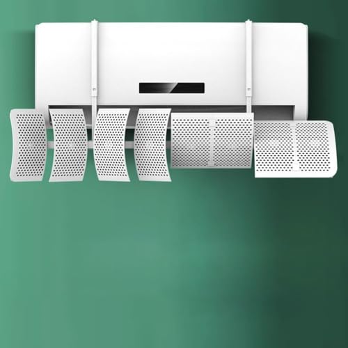 Klimagerät Wandmontierte Schallwand mit 8 Blättern, verstellbarer Richtung für Kaltluftumlenkung und optionaler Filterbaumwolle zur Verbesserung der Luft (Kohlefilter) von Advokingtap
