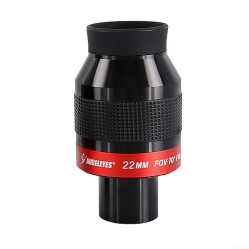 Kompaktes 70-Grad-Flachfeld-Okular für Astronomie mit leichtem Design und komfortabler Augenmuschel (Brennweite 22 mm) von Advokingtap