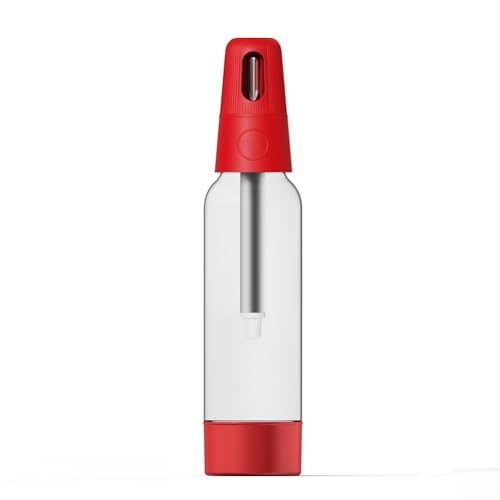 Make Your Own Sparkling Beverages 1000ml Portable For Soda Maker and Juice Machine (Red) von Advokingtap