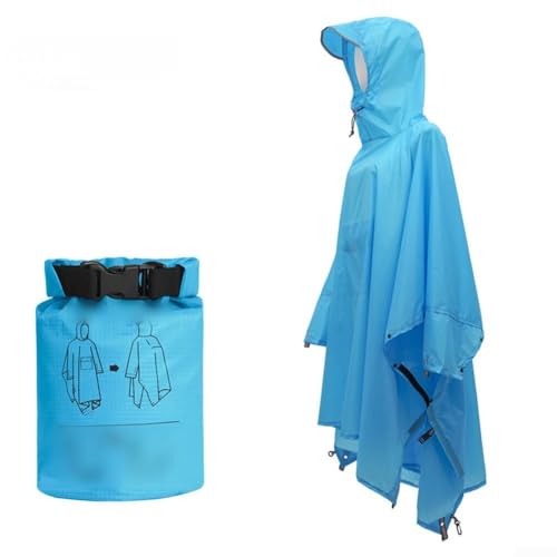 Mehrzweck-Regenmantel für Erwachsene mit Kapuze, strapazierfähiger, wasserdichter Regenmantel mit PU-beschichtetem 210T-Polyester, geeignet für Camping, Angeln und Wandern (verbesserte Version blau) Mehrzweck-Regenmantel für Erwachsene mit Kapuze, strapazierfähiger, wasserdichter Regenmantel mit PU-beschichtetem 210T-Polyester, geeignet für Camping, Angeln und Wandern (verbesserte Version blau) von Advokingtap