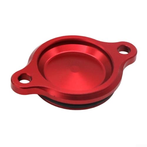 Motorölfilter-Abdeckkappe CNC für Honda Super CUB110 und Cross CUB110 Motorrad Kurbelgehäuse (rot) von Advokingtap