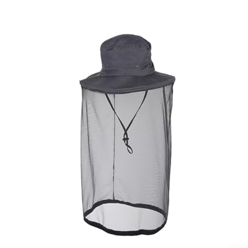 Outdoor Boonie Net Hat Featuring Removable Mesh for Insect Protection, Convenient for Travel and Active Adventures (Dark Gray) von Advokingtap