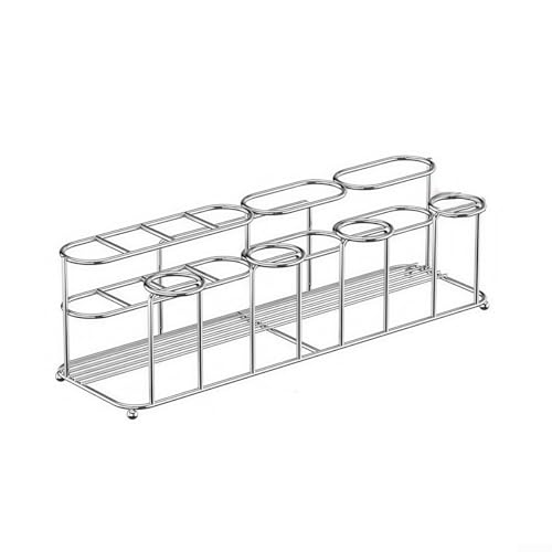 Platzsparender Zahnbürstenhalter zur Wandmontage aus hochwertigem Edelstahl (4 Tassen) von Advokingtap