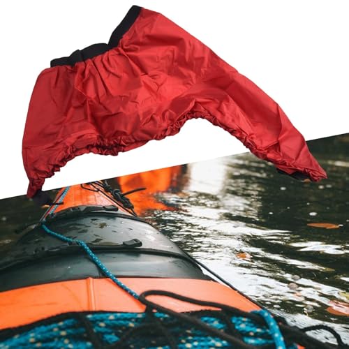 Premium Nylon für Kajak Spray Deck Wasserdichter Schutz für Ihr Kanu oder Boot mit einfacher Bedienung (L Rot) von Advokingtap