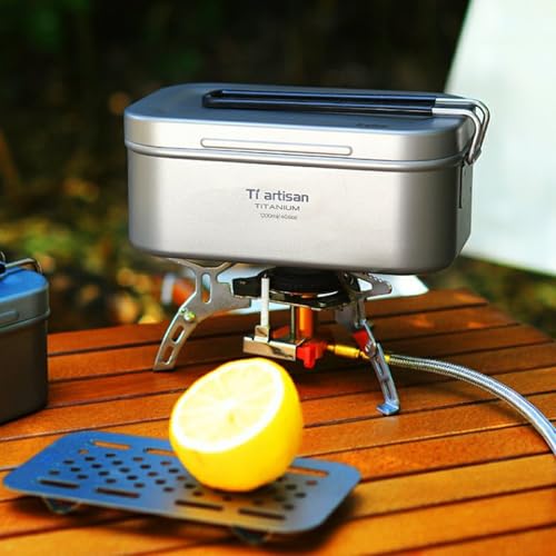Reisefreundliche 800-ml-Lunchbox mit praktischem klappbarem Griff und Dampfgestell (kein Dampfgestell) von Advokingtap