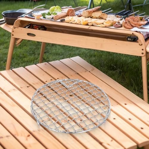 Runder Grillrost aus 201 Edelstahl zum Kühlen von Backwaren oder Grillen von Fleisch (16,5cm) von Advokingtap