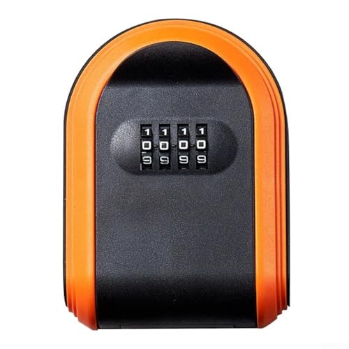 Sichere Befestigung Ihrer Schlüssel mit Zahlenschloss Aufbewahrungsbox für Zuhause und Büro (orange) von Advokingtap