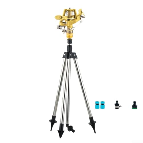 Stativregner mit 360-Grad-Drehung für große Außenbereiche, höhenverstellbar und Kompatibilität mit Standard 3/4 Zoll Gartenschlauch für Hofbewässerung Stativregner mit 360-Grad-Drehung für große Außenbereiche, höhenverstellbar und Kompatibilität mit Standard 3/4 Zoll Gartenschlauch für Hofbewässerung von Advokingtap