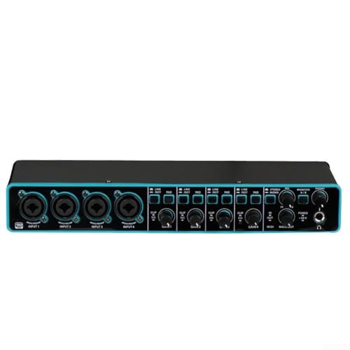USB-Audio-Schnittstelle mit Mikrofon-Vorverstärker und 4x4 I/O für professionelle Studioaufnahmen und Instrumentenaufnahmen von Advokingtap