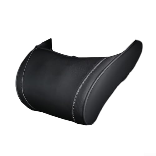 Verstellbares Nackenkissen aus Leder mit Memory-Schaum für Tesla Model 3 und für Model X Autositze bietet ausgewogene Nackenstütze und Druckentlastung (schwarz) von Advokingtap