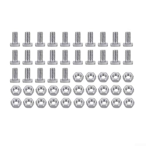 Witterungsbeständig für Gewächshausschrauben und Muttern Set zur zuverlässigen Befestigung von Glaselementen (50 Sets) von Advokingtap