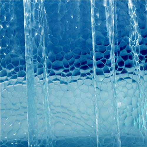 Adwaita Duschvorhang-Einlage, strapazierfähig, Eva-Kunststoff, schimmelfrei, 3D-Wasserwürfel, transparent, Keine Gerüche, Keine Chemikalien, umweltfreundlich (blau) von Adwaita