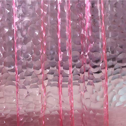 Adwaita Neuestes Design Duschvorhang-Auskleidung, Kunststoff, 3D-Luftpolster, kein Geruch, umweltfreundlich (rosa Blasen) von Adwaita
