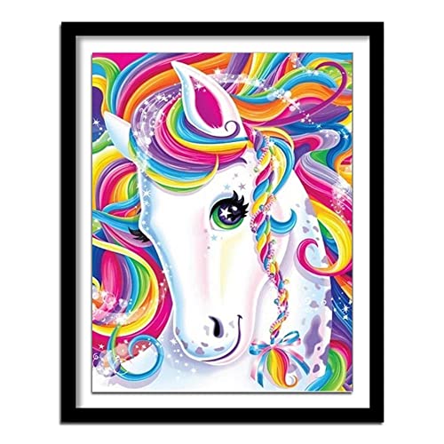 5D Diamond Painting Bilder Kits Cartoon-Einhorn für Erwachsene Diamond Malerei Kit Diamant Gemälde Voll Bohrer Cross Stitch Kunsthandwerk Wohnwanddekoration 25x30cm A3602 von AeBoo