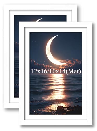 Aeadar 2 Stück Diamond Painting Holzrahmen, geeignet für 30 x 40 cm Diamant-Malerei und Foto, Diamant-Kunst-Holzrahmen mit Matte, Diamant-Malerei, Leinwand, Bild, Wanddekoration (weiß) von Aeadar
