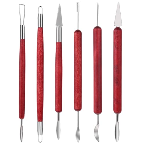 Aeaocvo Ton Werkzeug 6 Stück Töpferwerkzeug Set, Skulptur Modellierwerkzeug, Pottery Clay Tools Kit, Doppelseitige Keramik Werkzeuge für Anfänger Amateure oder Profis Aeaocvo Ton Werkzeug 6 Stück Töpferwerkzeug Set, Skulptur Modellierwerkzeug, Pottery Clay Tools Kit, Doppelseitige Keramik Werkzeuge für Anfänger Amateure oder Profis von Aeaocvo