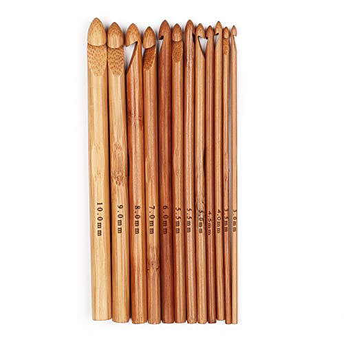 Aeelike 12 Stück Karbonisiert Bambus Häkelnadel Große Größen, 3-10 mm Robuste Inline Häkelnadeln Set für Anfänger, Profis, Extra-Lang Häkelnadel Set mit Ergonomische Handgriff für Arthritische Hände Aeelike 12 Stück Karbonisiert Bambus Häkelnadel Große Größen, 3-10 mm Robuste Inline Häkelnadeln Set für Anfänger, Profis, Extra-Lang Häkelnadel Set mit Ergonomische Handgriff für Arthritische Hände von Aeelike