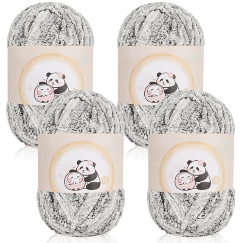 Aeelike 400g Warme Chenille Wolle zum Stricken, Flauschige Dicke Garn zum Handstricken, Samt Velvet Babywolle zum Häkeln, Weich Plüschwolle für Amigurumis Babydecke, Wasser und Tinte Aeelike 400g Warme Chenille Wolle zum Stricken, Flauschige Dicke Garn zum Handstricken, Samt Velvet Babywolle zum Häkeln, Weich Plüschwolle für Amigurumis Babydecke, Wasser und Tinte von Aeelike