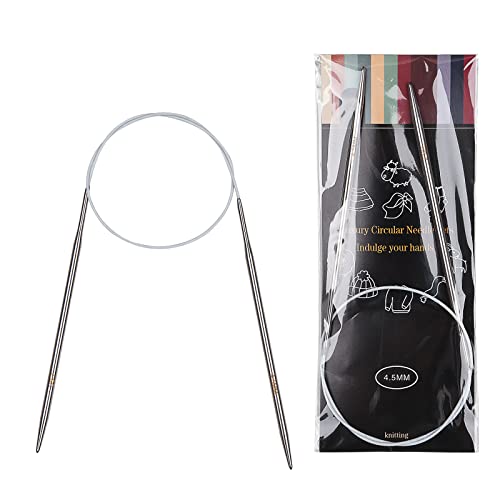 Aeelike Rundstricknadeln Set 4,5 mm, Edelstahl Rundstricknadeln mit Farbiges Stahlseil, 65 cm Metall Rundstricknadel Set, Ergonomische Stricknadeln Rundstricknadel für Socken, Hüte, Schals Aeelike Rundstricknadeln Set 4,5 mm, Edelstahl Rundstricknadeln mit Farbiges Stahlseil, 65 cm Metall Rundstricknadel Set, Ergonomische Stricknadeln Rundstricknadel für Socken, Hüte, Schals von Aeelike